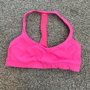 Neon pink Lululemon Sports Bra